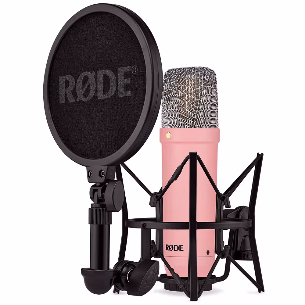 Rode NT1 Signature Series Studio Condenser Microphone w/ Accessories (Pink)-1000x1000 Rode NT1 Signature Series Studio Condenser Microphone w/ Accessories (Pink)