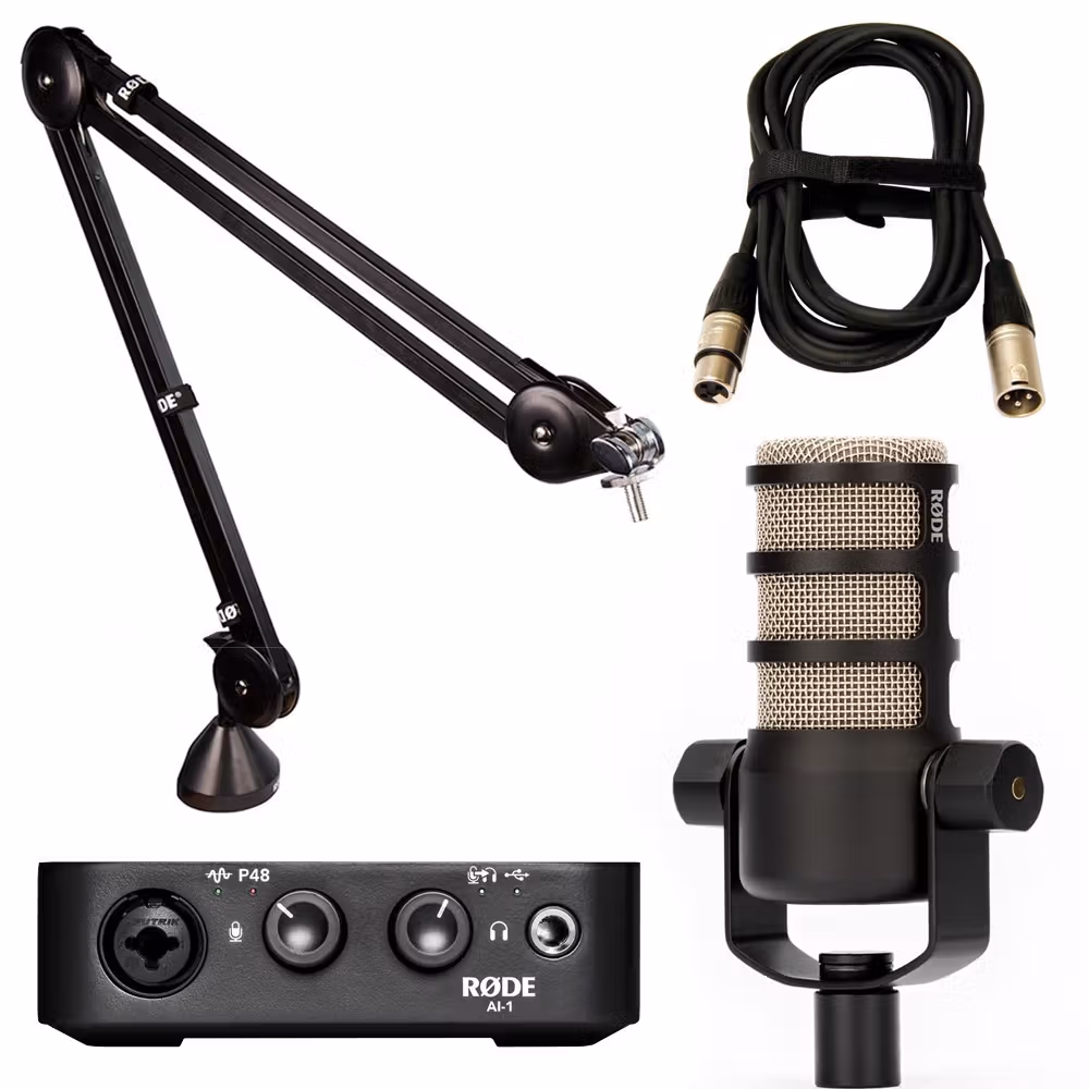 Rode PodMic Pack w/ AI1, PSA1 & XLR Cable (3m)-1000x1000 Rode PodMic Pack w/ AI1, PSA1 & XLR Cable (3m)