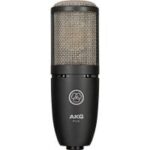 AKG P220 condenser microphone front angle view
