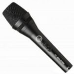 AKG P5S super-cardioid stage microphone side angle