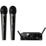 AKG WMSS40D handheld wireless microphones with dual receiver