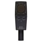 AKG C414XLSST matched pair condenser microphones front view